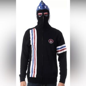 Volcom full face zip up hoodie boys size small